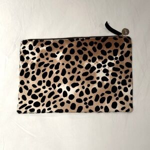 Clare V Genuine Calf Hair Leopard Print Zip Clutch *Price firm*